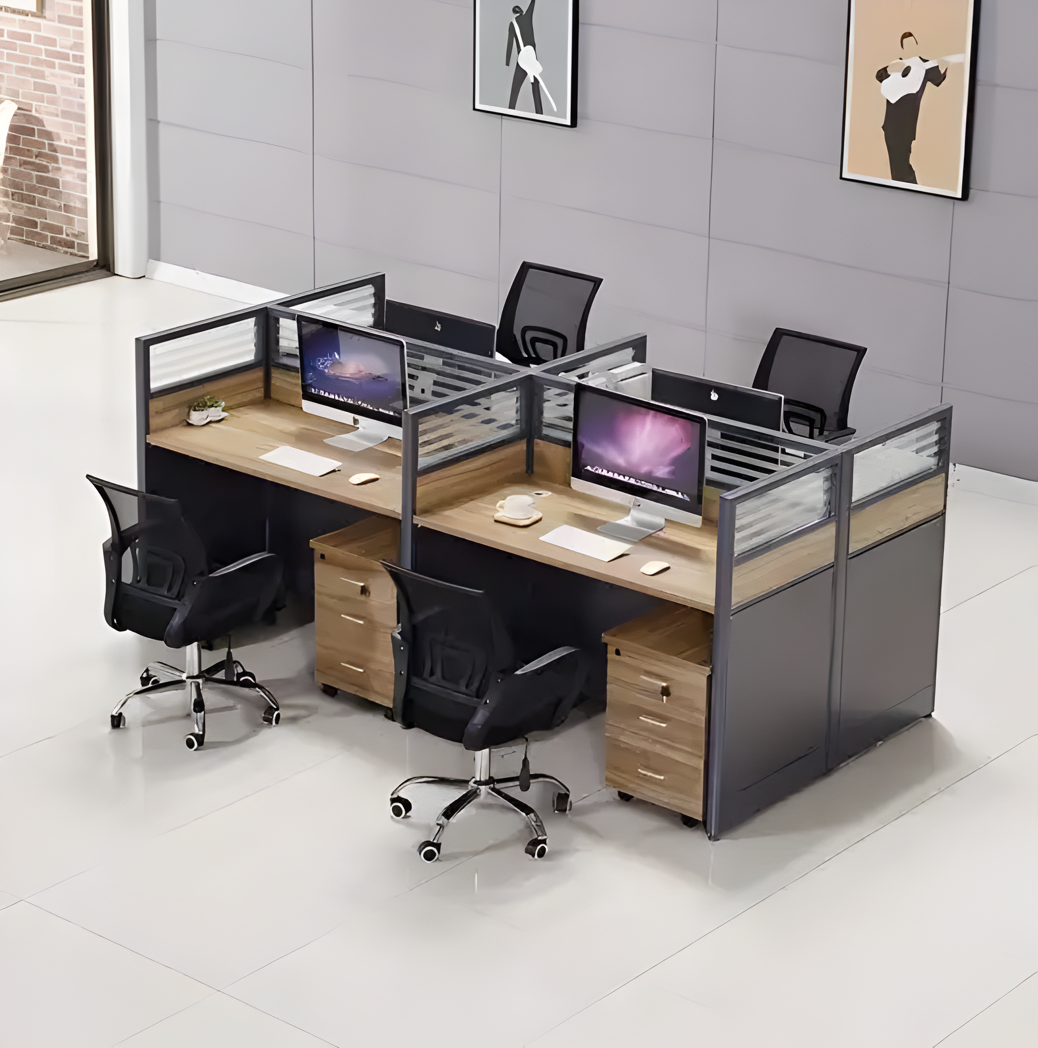 4-Way Office Workstation - Best Shop Furniture -Multiple way workstations