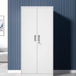 Two door vertical metallic office cabinet - Image 2