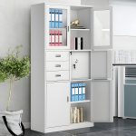 2-Door metallic office cabinet with safe - Image 2