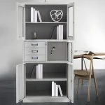 2-Door metallic office cabinet with safe - Image 3