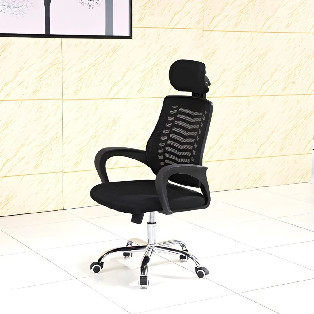 Headrest high-back office seat