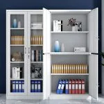 2-Door metallic full glass office cabinet - Image 2