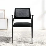 Black modern office task chair - Image 3