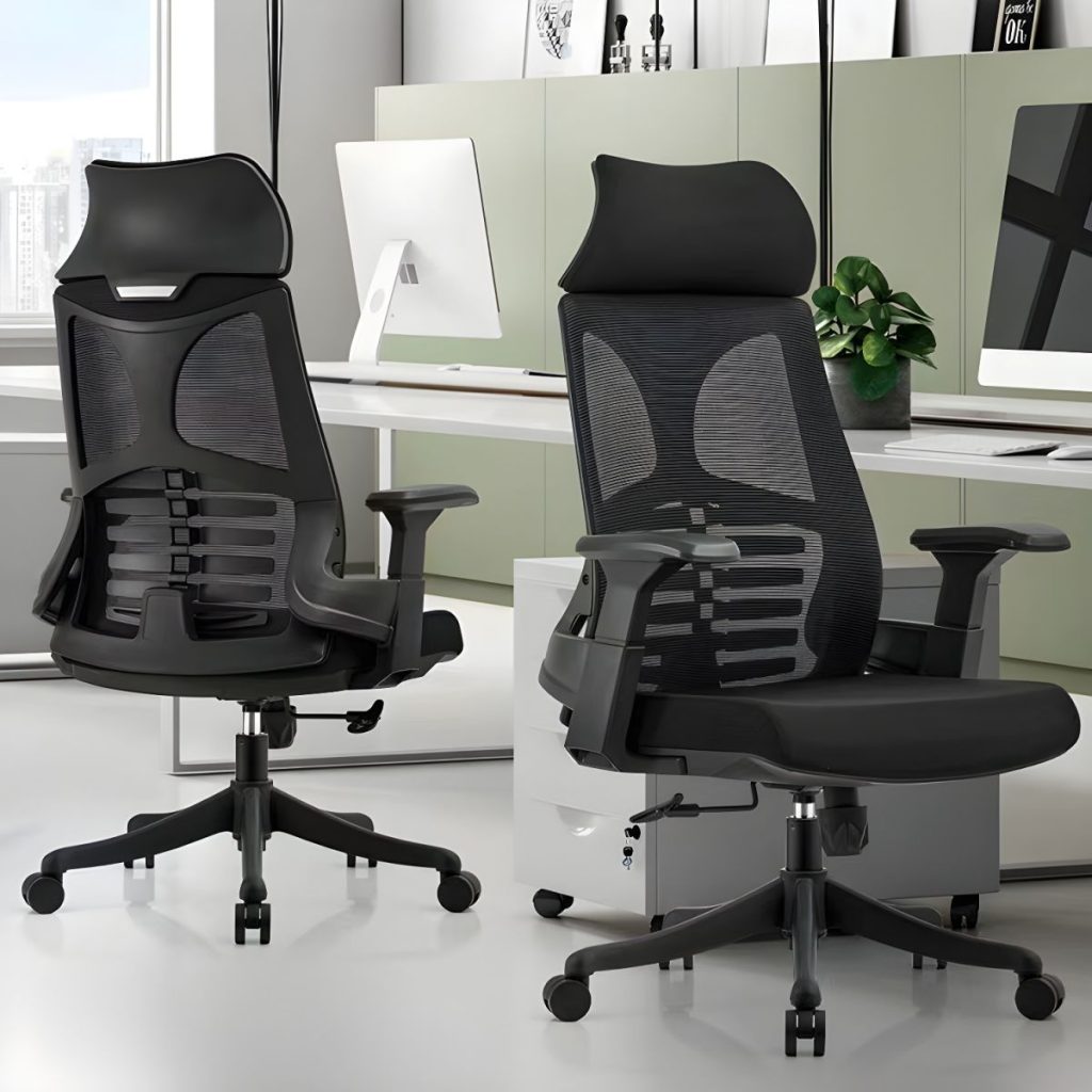 Modern Upholstered Task Chair with Arms