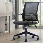 Medium-back swivel office task chair