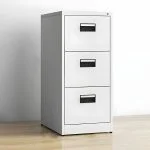 Modern Steel Storage Cabinet with Locking Drawers - Image 2
