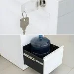 Modern Steel Storage Cabinet with Locking Drawers - Image 4