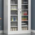 2-Door full-glass office metallic cabinet - Image 2