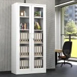2-Door full-glass office metallic cabinet - Image 3