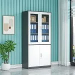2-Door metallic office storage cabinet