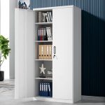 Two door vertical metallic office cabinet - Image 3