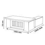 1.4m executive office desk - Image 3