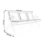 Heavy-duty waiting bench - Image 3