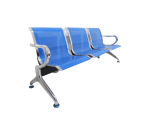 3-link metallic waiting bench
