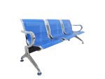 3-link metallic waiting bench| blue color| we deliver