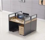 Two way modular workstation (Brown) - Image 2