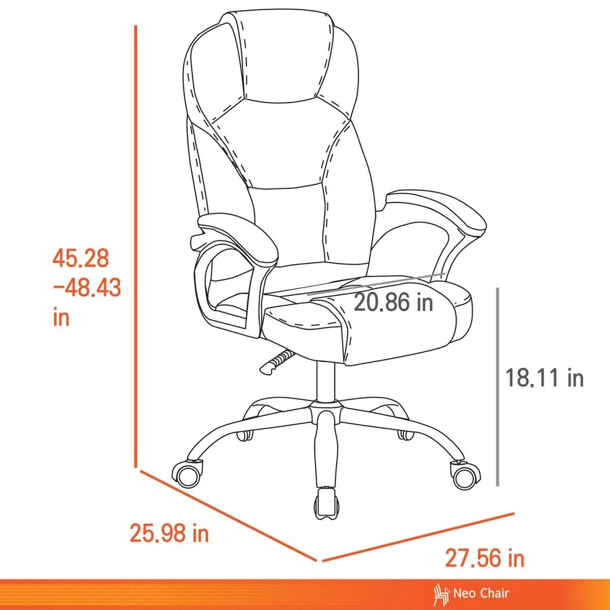 Neo high-back executive seat - Image 3