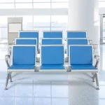 Heavy-duty padded waiting bench