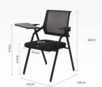 Foldable mesh back study chair