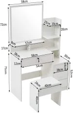 Vanity Dressing Table -White - Image 3