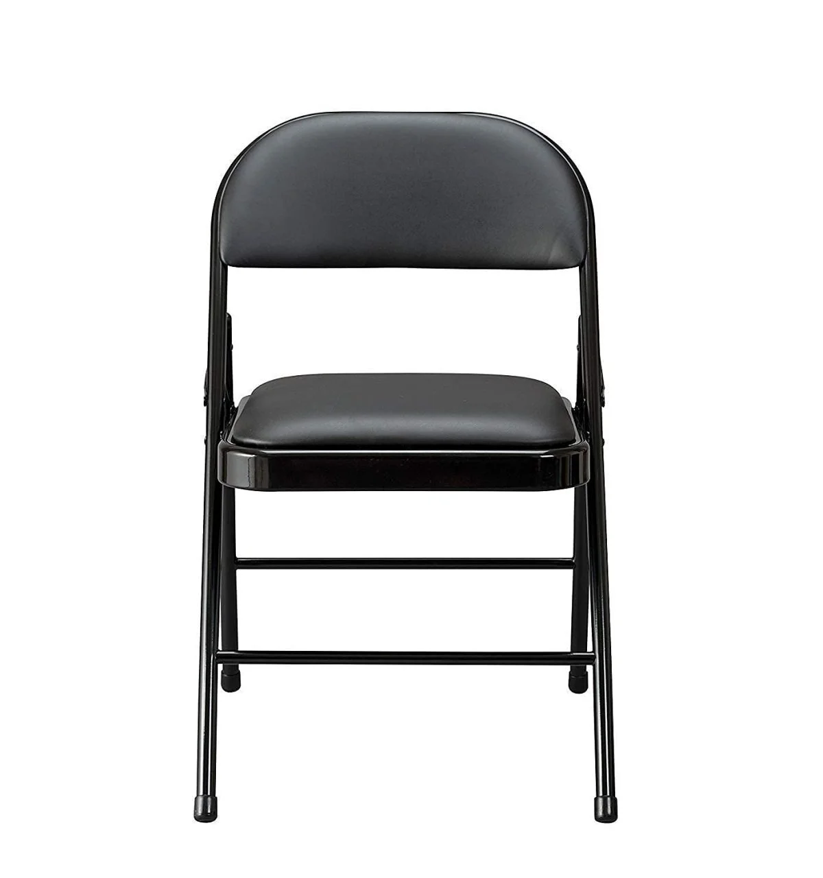 Vinyl Padded Steel Folding Chairs Black - Image 4