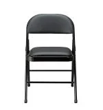 Vinyl Padded Steel Folding Chairs Black - Image 4