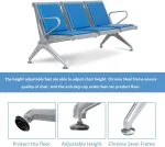 Heavy-duty padded waiting bench - Image 3