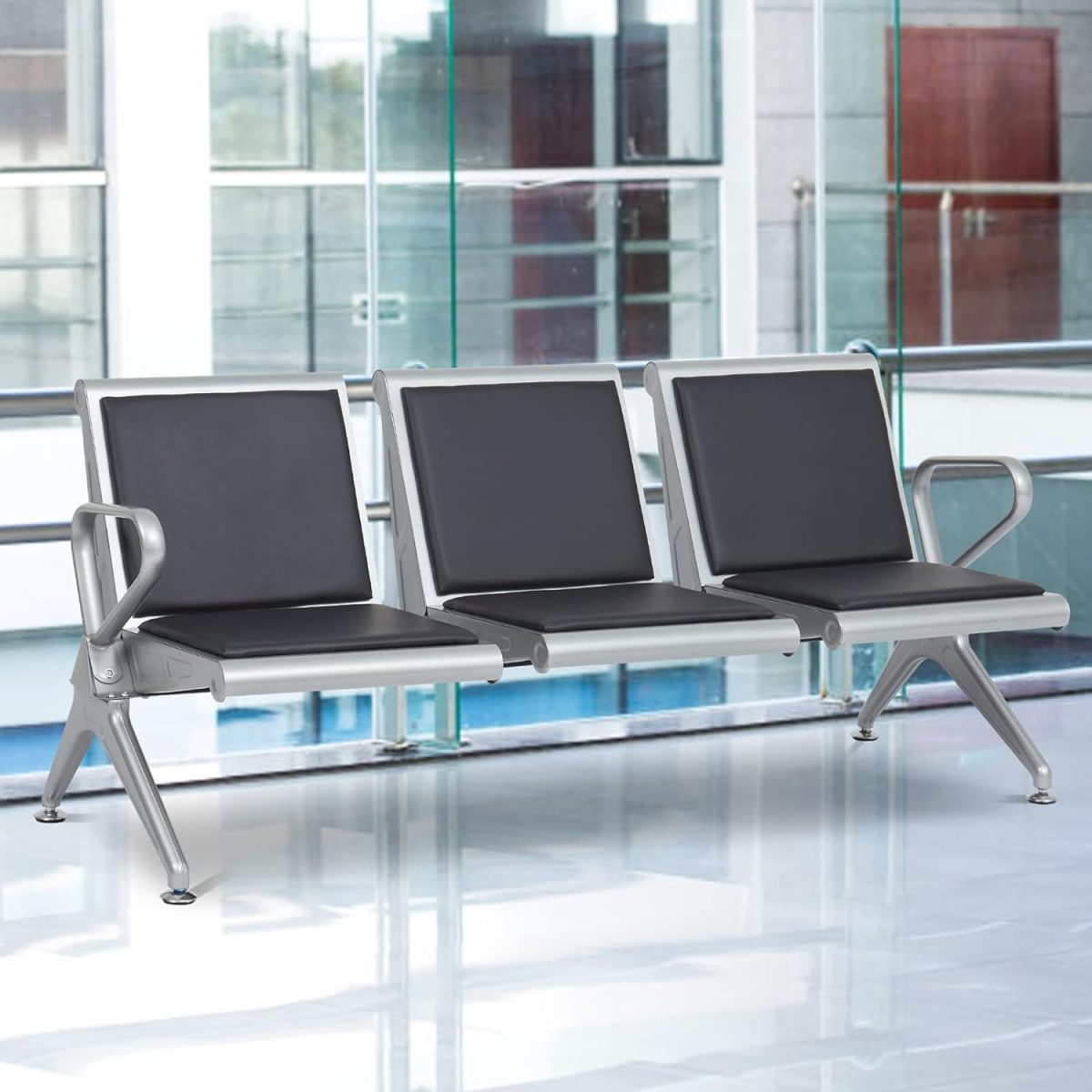 Heavy-duty three link waiting bench - Image 4