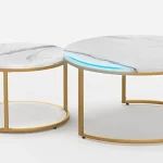 Marble round coffee table - Image 3