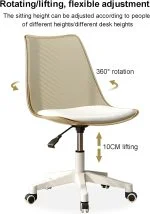 Swivel eames plastic white chair - Image 3