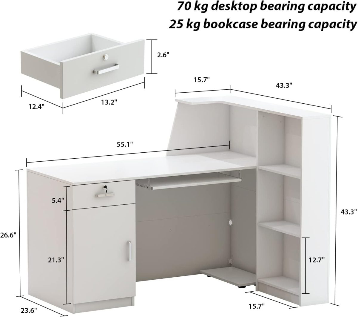L-shaped reception desk - Image 3