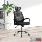 High-back headrest office seat
