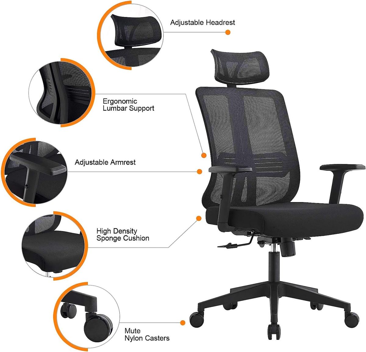 Chairs High Back Mesh Office Chair - Image 2