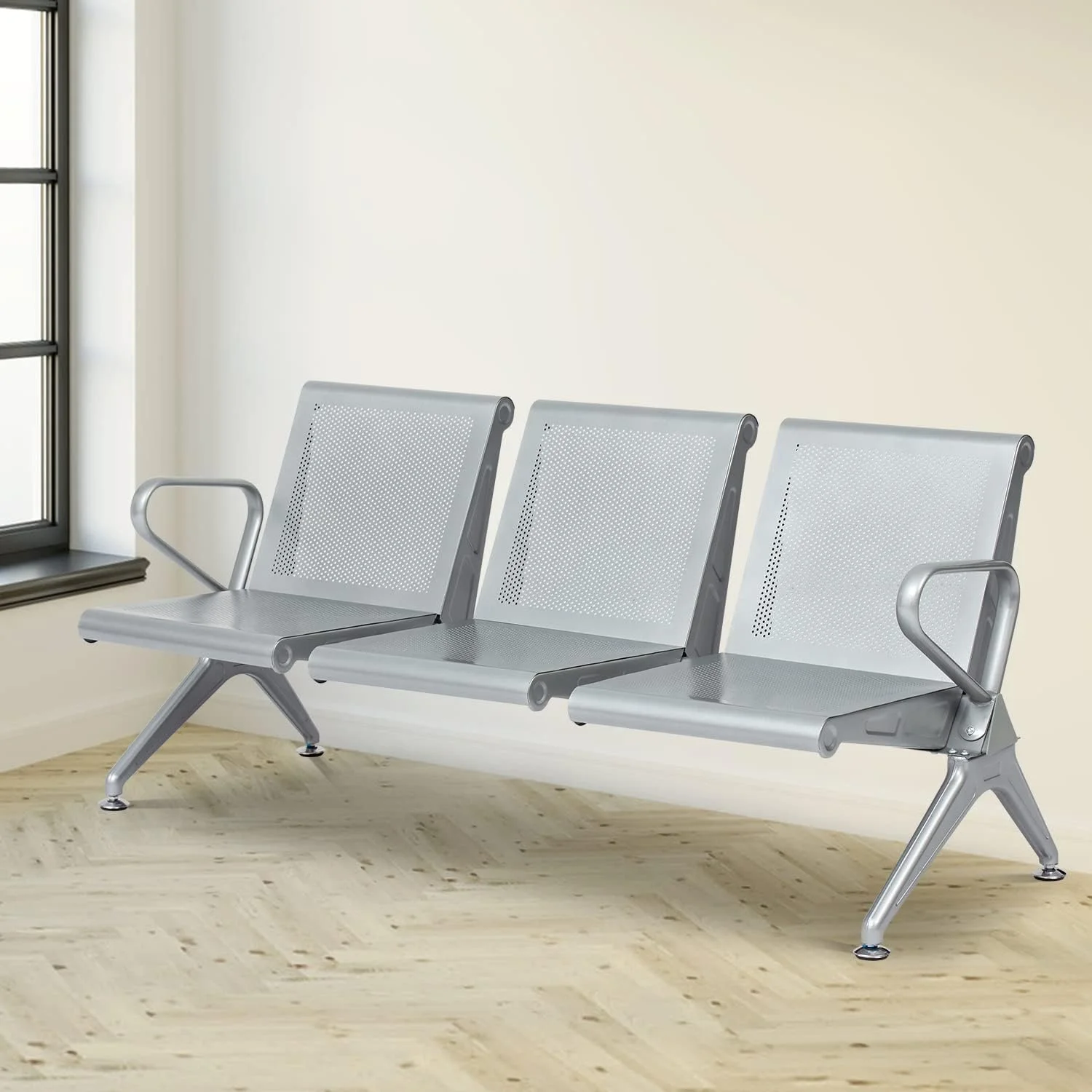 71B6wuPpksL._AC_SL1500_.jpg Three seater office waiting bench - Image 1