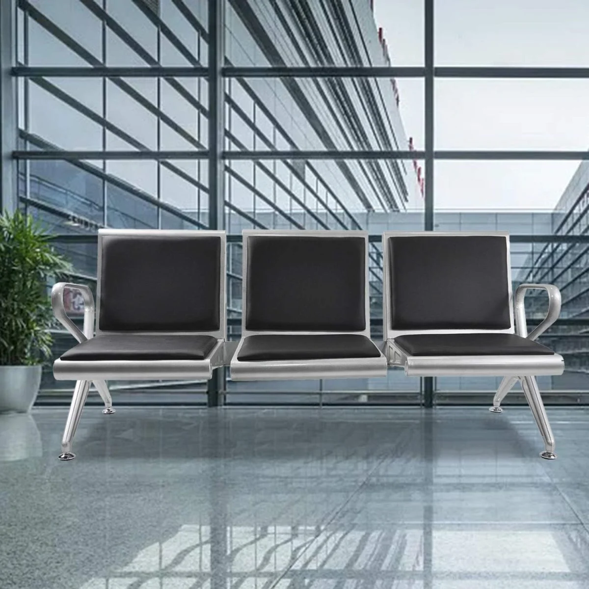 MS Waiting Chair For Hospital Seating Three Seater - Image 2