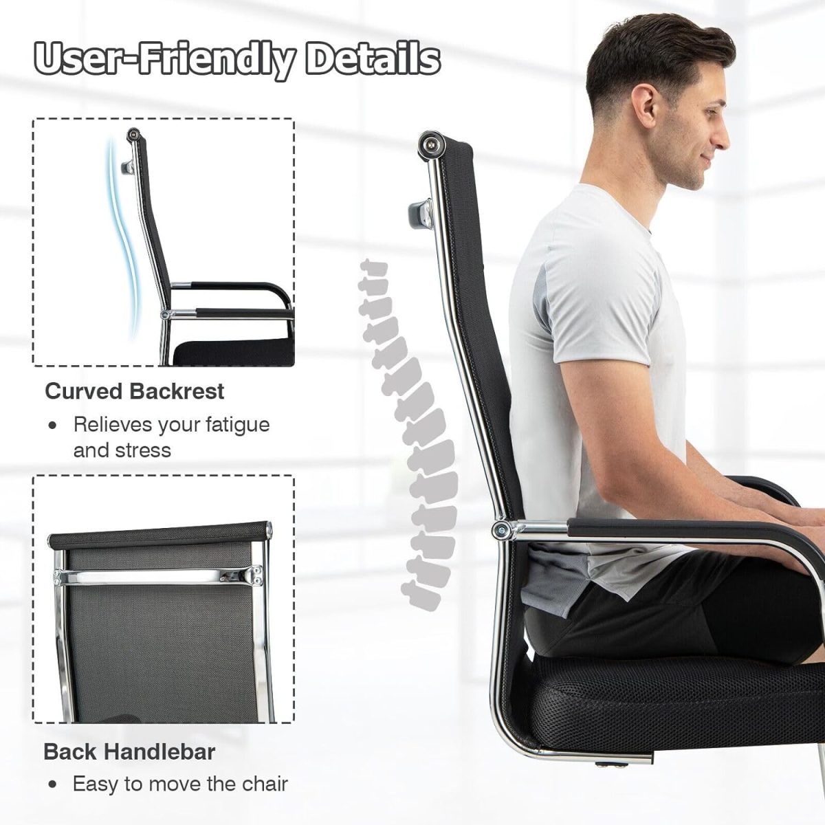 Mesh office waiting seat - Image 3