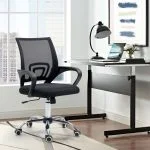 Secretarial mesh-back office chair