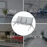 Three seater office waiting bench - Image 2