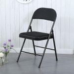 Vinyl Padded Steel Folding Chairs Black