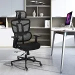 Comfortable Swivel Mesh Office Chair Ergonomic Height Adjustable Flexible Lumbar Support Chair - Image 2