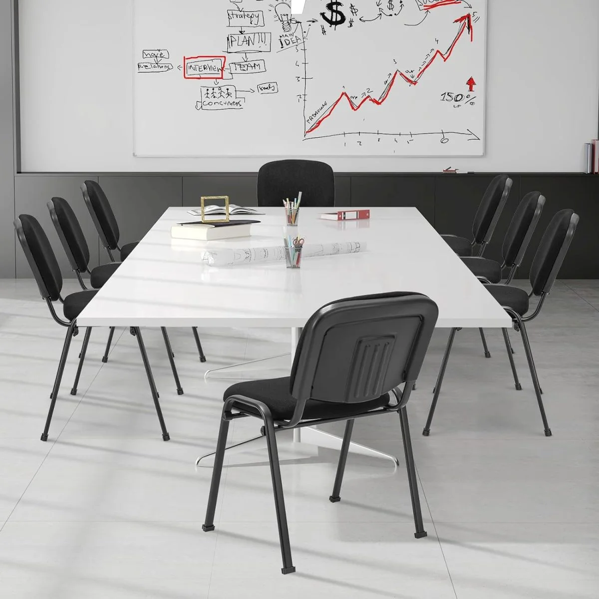 Tosca office visitor seat- Black. - Image 3