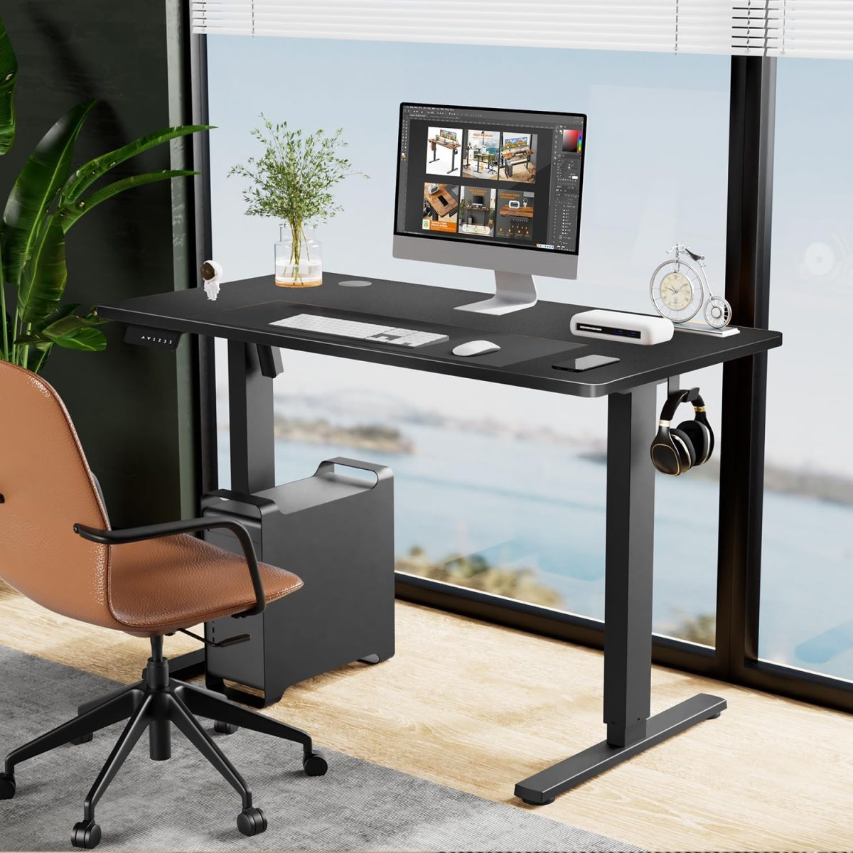 Adjustable height computer desk - Image 3