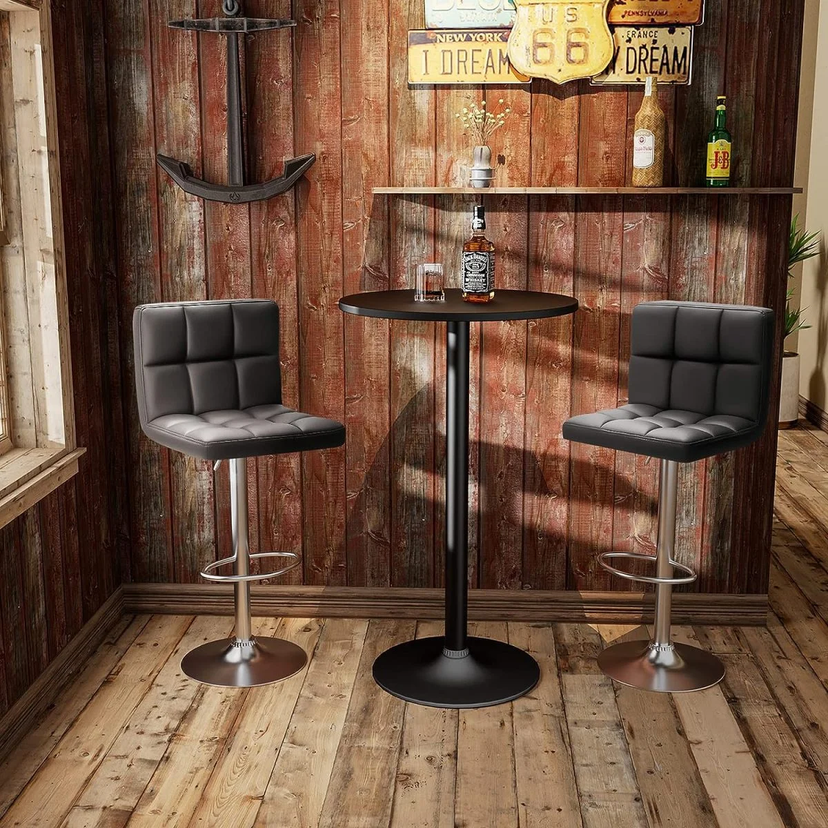 Adjustable swivel barstools - Image 4