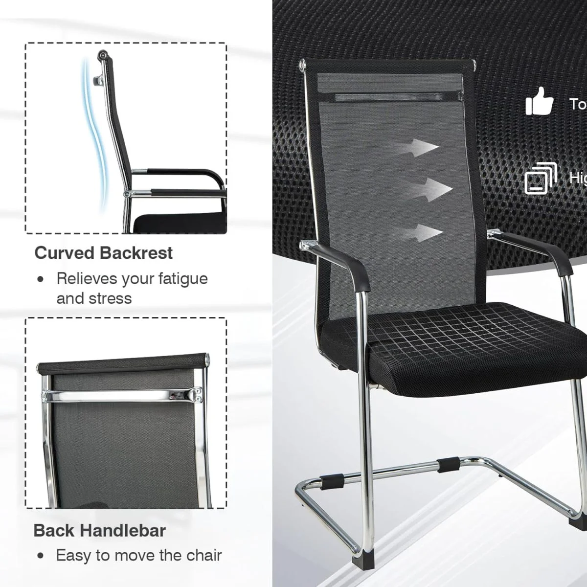 Mesh Office Visitor Chair - Image 4