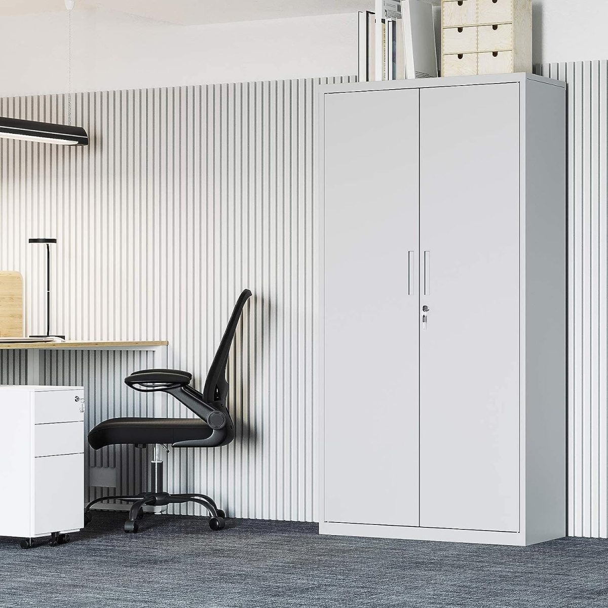 2-Door metallic office cabinet - Image 3