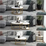 Marble round coffee table - Image 2