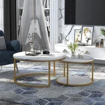 Marble round coffee table - Image 4