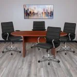 4-seater oval office boardroom table. - Image 3