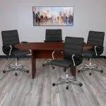 4-seater oval office boardroom table.