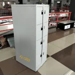 4-Drawers metallic cabinet with bar.